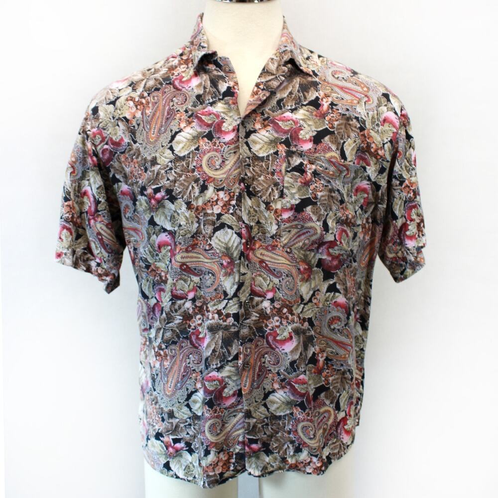 Vintage Tony Lambert Art Nuevo Modernist Hawaiian Shirt size Medium